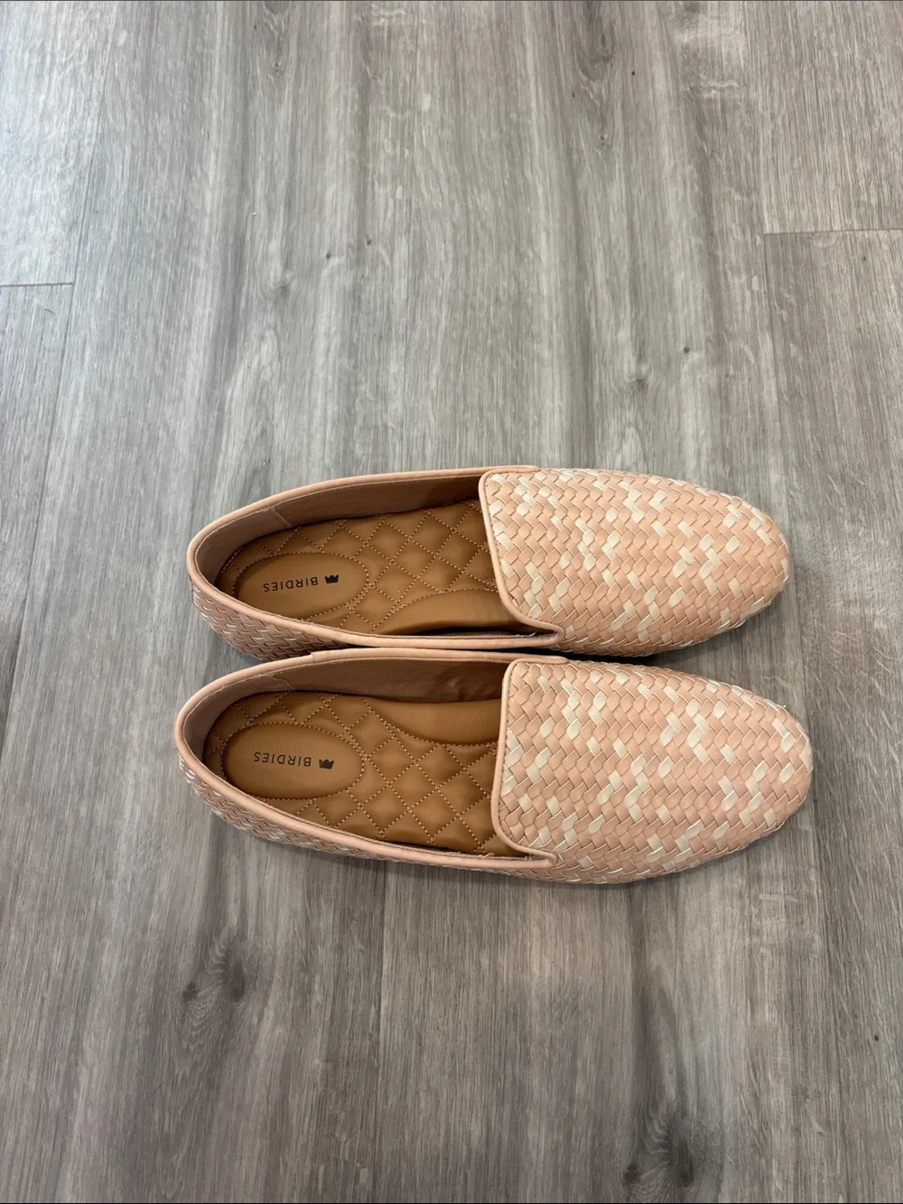 Birdies Pink Woven Loafers